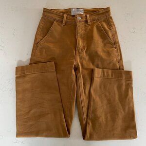 Everlane The Straight Leg Crop Regular 4 Pocket Casual Jean Turmeric Gold Sz O